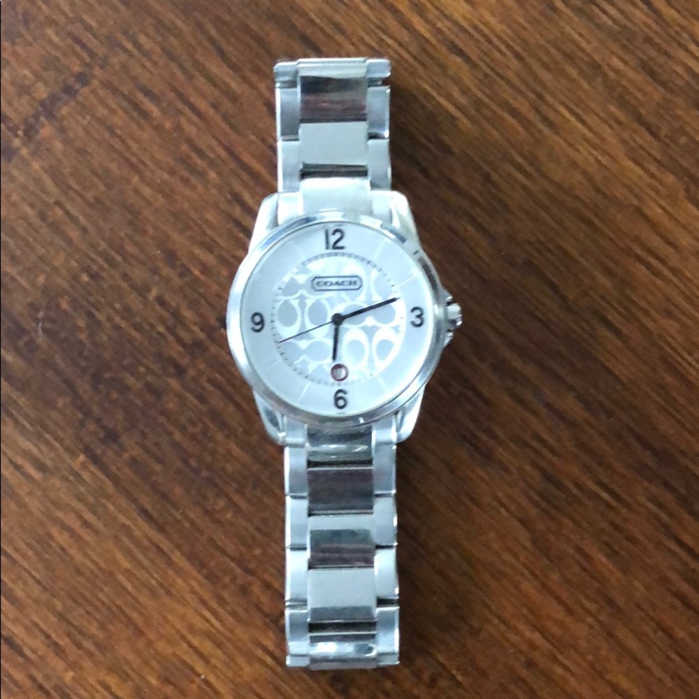Vintage Coach Watch- Silver- sized for 7” wrist